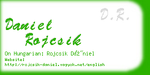 daniel rojcsik business card